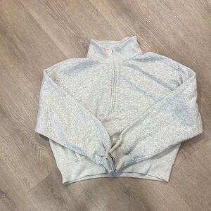 Abercrombie Women's Gray Half-Zip Sweater